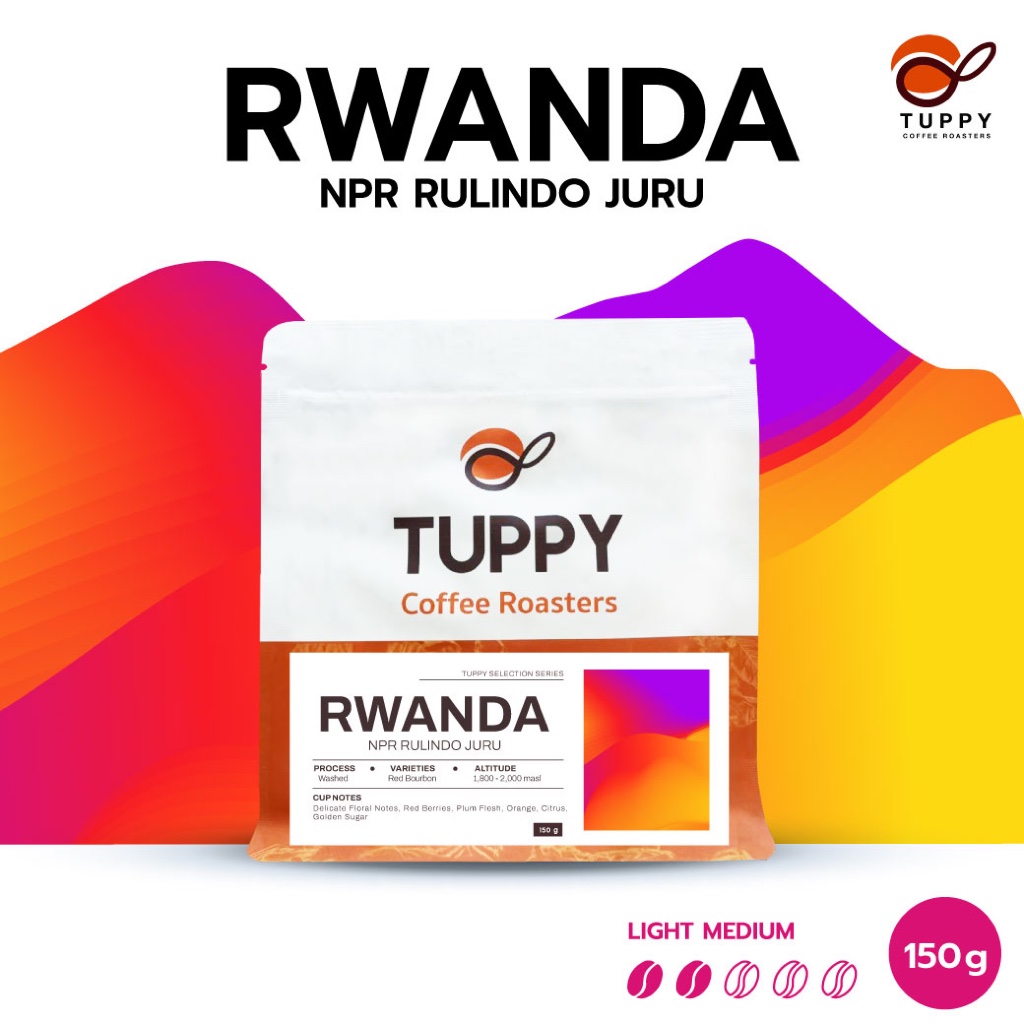 TUPPY COFFEE : เมล็ดกาแฟคั่ว Rwanda Npr Rulindo Juru (Single Origin) 150 g