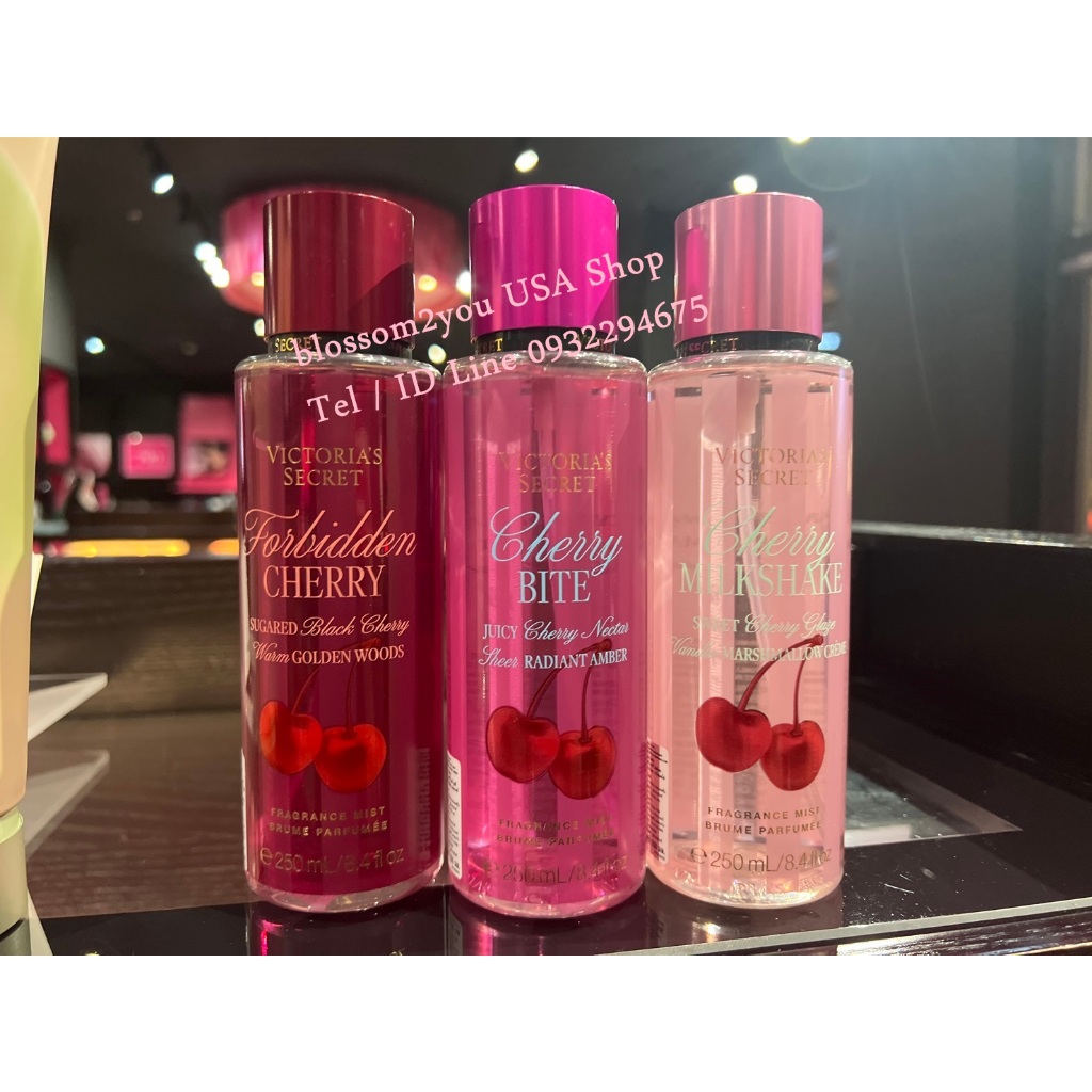 🍒🍒Victoria's Secret รุ่น Limited กลิ่น Cherry Milkshake , Forbidden Cherry , Cherry Bite , Pistachio
