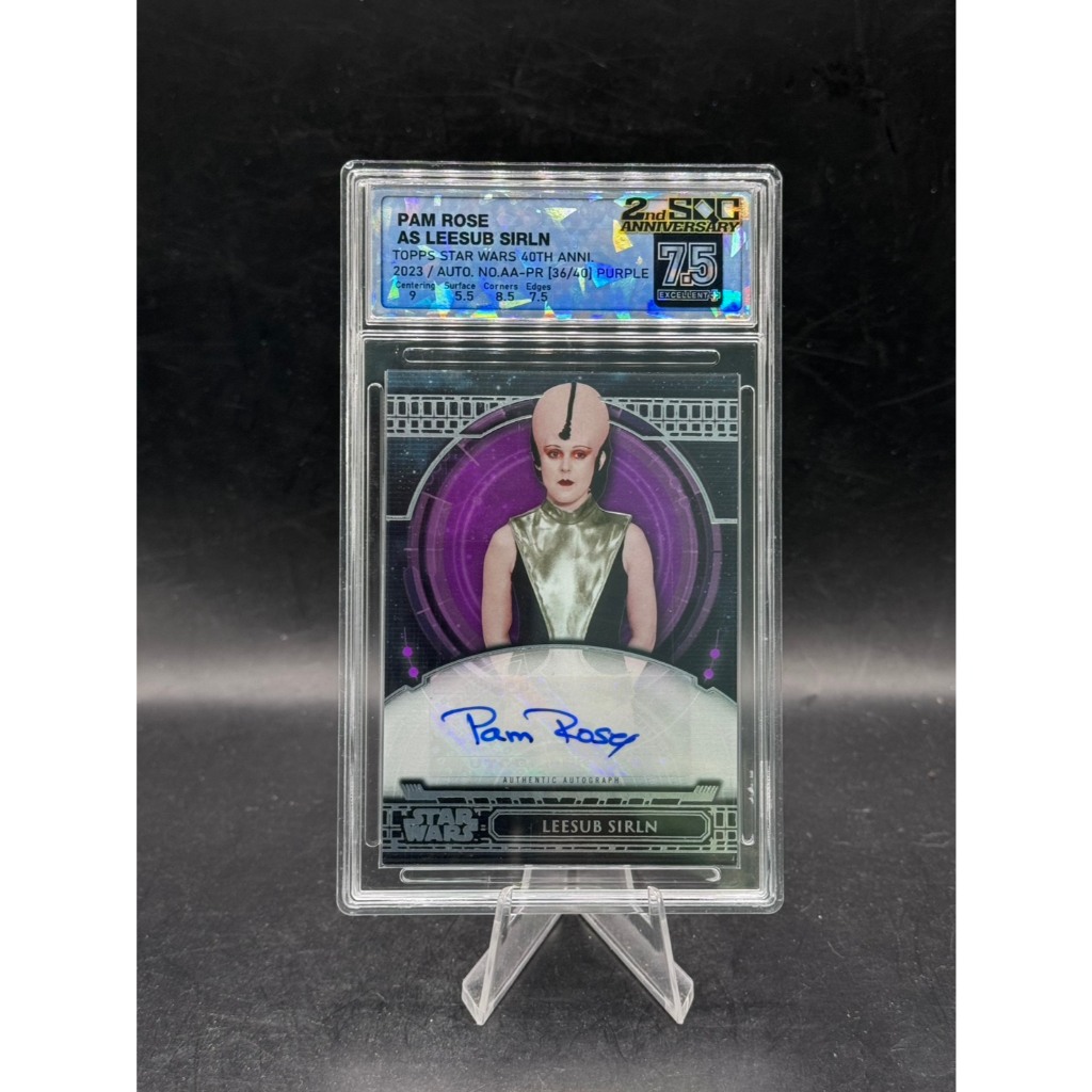 Pam Rose as Leesub Sirln - 2023 Topps Star Wars 40th Anniversary - Purple Autograph - Serial Numbere