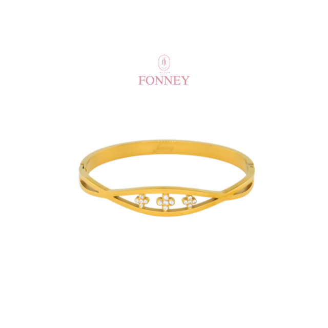 BL-39  Fonney กำไลสแตนเลส ไม่ลอกไม่ดำ