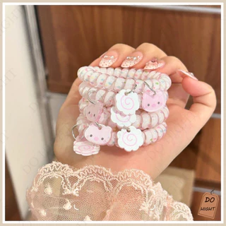 พร้อมส่ง⚡ มีเก็บเงินปลายทาง💸 ยางรัดผม แบบเกลียว สไตล์เกาหลี (ราคาต่อ 1 เส้น) : Do hight