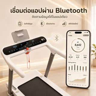 ลู่วิ่งไฟฟ้า U4 ความชันไฟฟ้า 25 ระดับ Treadmill มอเตอร์ 5.2HP ลู่วิ่ง ความเร็ว 1-18 กม./ชั่วโมง ตรวจอัตราการเต้นหัวใจ