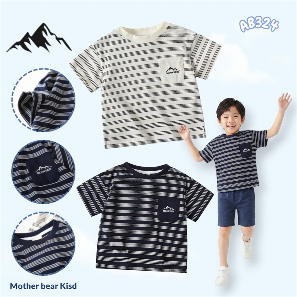 AB324 เสื้อยืดเด็ก ลำลอง ใส่สบาย แฟชั่นเด็ก พร้อมส่งที่ไทย