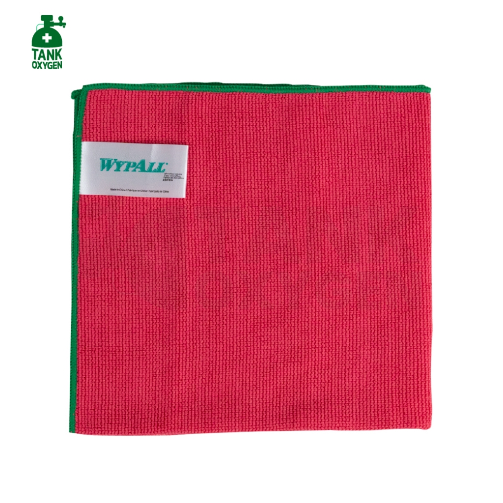 WYPALL ผ้าไมโครไฟเบอร์ ดูดซับน้ำดีเยี่ยม ใช้งานได้หลากหลาย ขนาด 40 x 40 ซม. (สีแดง) จำนวน 1 ผืน