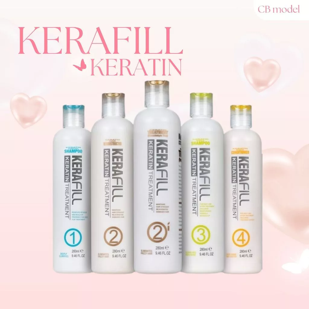 Kerafill Keratin Treatment เบอร์ 2 ครีมสีม่วงและสีเหลือง ของแท้100%