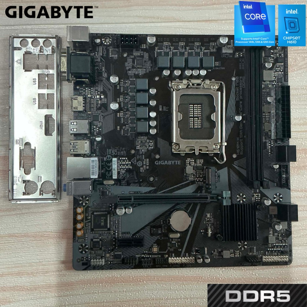 MAINBOARD : เมนบอร์ด H610M DDR5 GIGABYTE มือสอง ไม่มีกล่อง 🔵 SOCKET LGA 1700 ใช้งานปกติ