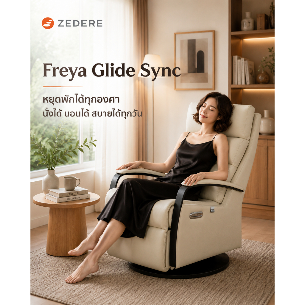 Zedere รุ่น Freya Glide Sync สีครีม