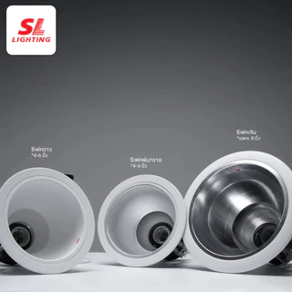 SL Lighting รุ่น Photon โคมไฟดาวน์ไลท์ฝังฝ้า ขั้วE27 ขนาด 4" 5" 6" 8" Recessed Downlight รวมแวท