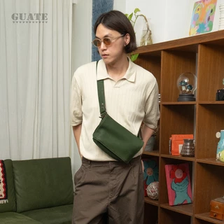 Hot! GUATE - รุ่น STANDARD กระเป๋าคาดอกหนังแท้ อีกหนึ่งรุ่นฮิตของเรา ดีไซน์เรียบง่าย กระเป๋าผู้ชาย คาดเอว