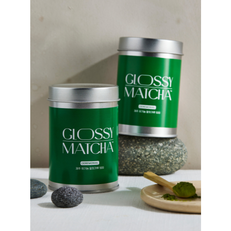 ผงมัทฉะ ออร์แกนิก แบบกระปุก  KOREA MATCHA JEJU 50G 글로시말차
