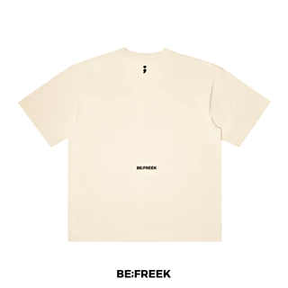 BE;FREEK เสื้อยืดเบสิคสกรีนโลโก้ BE;FREEK ทรง ORIGINAL สีงาช้าง BE;FREEK BASIC ORIGINAL IVORY LOGO T-SHIRT