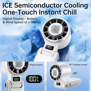 พัดลมไอเย็น CASGOO K680 ICE Cooling Fan ปรับลม199ระดับ เย็นได้16° มอเตอร์13000rpm ปรับ180°+ไฟฉาย+สายคล้อง+ฐานตั้งฟรี