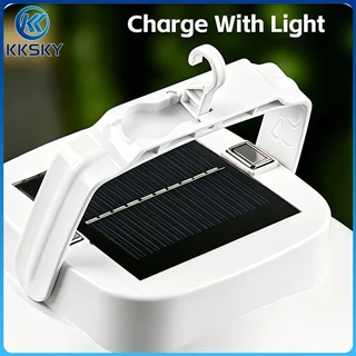 KKSKY ไฟโซล่าเซลล์ 880000W UFO สปอตไลท์พกพาโซล่าเซลล์USB ไฟฉุกเฉินในบ้านกันน้ำ สว่างมาก ไฟไฟพกพาอเนกประสง