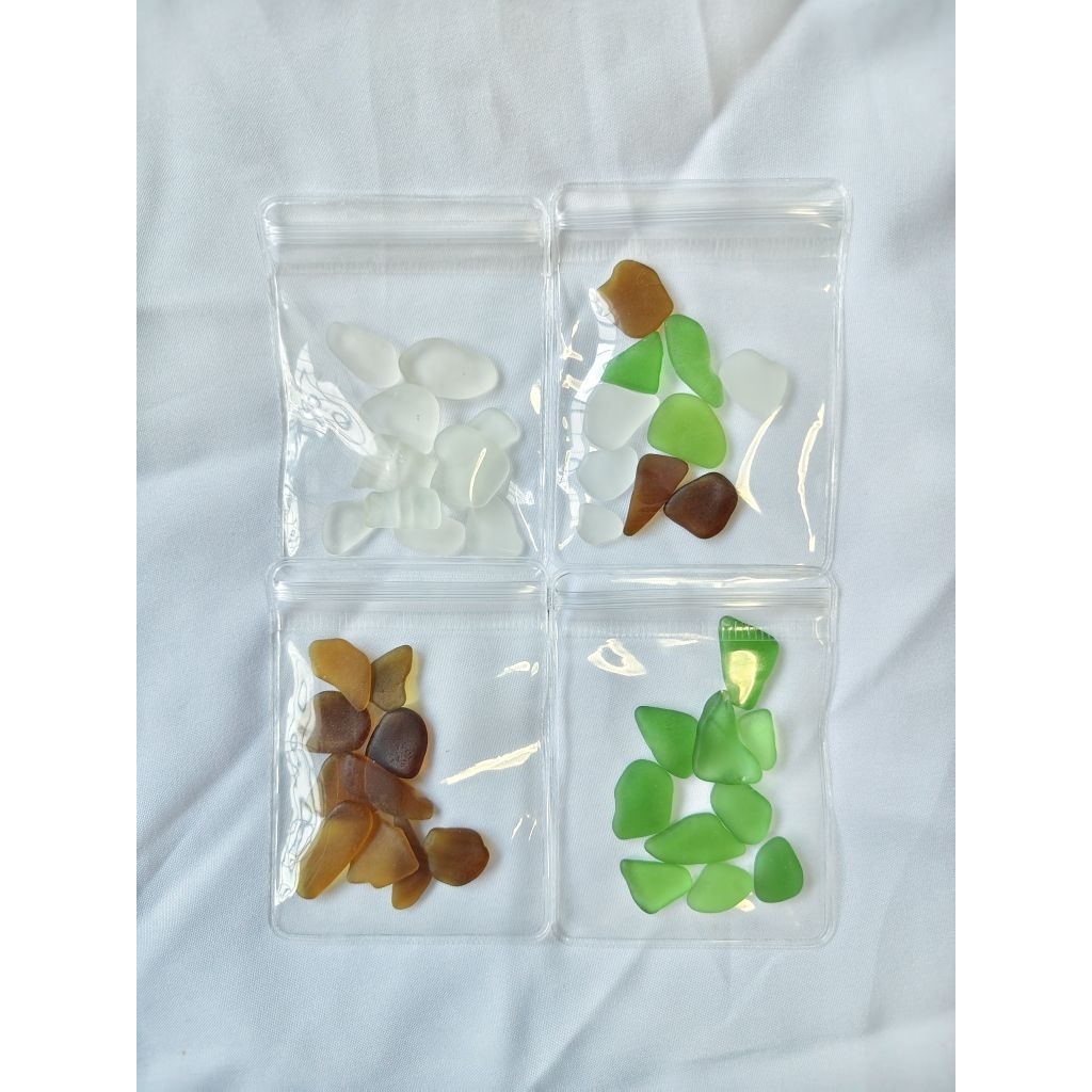 Sea glass จากทะเลแท้ ชิ้นเล็กๆ 25ชิ้น