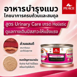 [UR x ยกลัง 24 กระป๋อง] Peaceอาหารเปียกแมว สูตรดูแลทางเดินปัสสาวะ Peace Urinary Care
