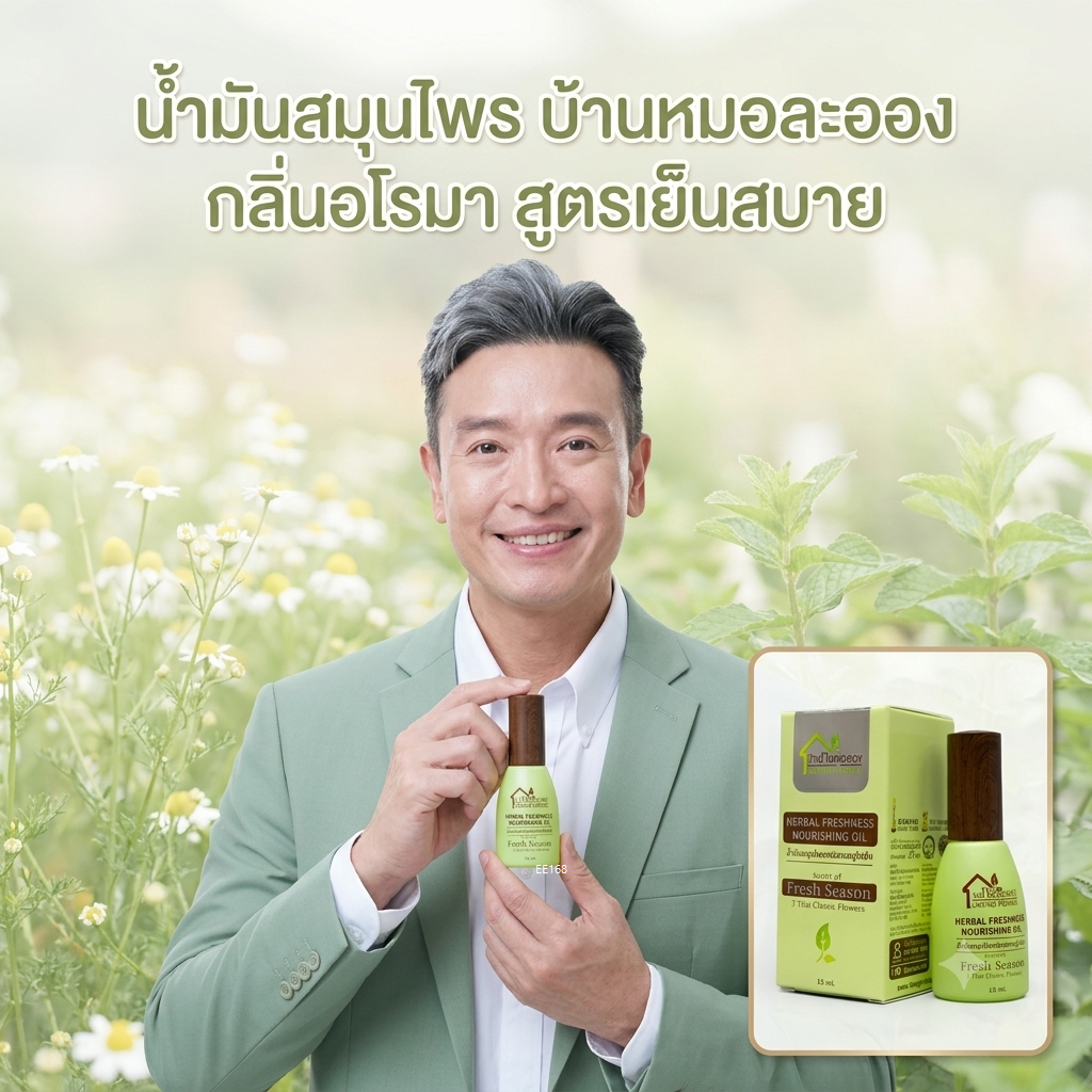 บ้านหมอละออง น้ำมันสมุนไพร เฟรชเนสนูริชชิ่ง 15 ml Ban Mor Laong Herbal Freshness Nourishing Oil