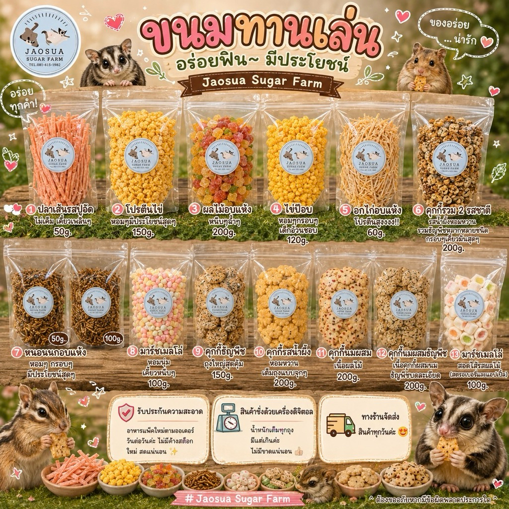 🌟🦔ขนาดใหม่ ใหญ่จุใจ!!🧨ของทานเล่นเพิ่มโปรตีนสำหรับสัตว์เลี้ยง