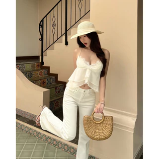 🌹💫Ivory Rose Flare Jeans💫 🌹RF กางเกงยีนยืดทรงขาม้าเอวต่ำ