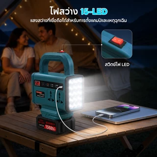 SOARFLY Wireless Power Inverter DC เครื่องแปลงไฟแบตเตอรี่ลิเธียมอัจฉริยะอเนกประสงค์ 21V เป็น 220V เหมาะสำหรับไซต์ก่อสร้า