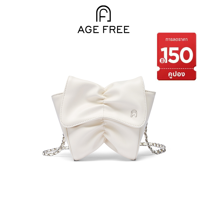 AGE FREE Mini Ribonกระเป๋าผู้หญิงดีไซน์โบว์สุดน่ารักหวานๆ สามารถสะพายข้าง ถือ หรือสะพายแบบ crossbody