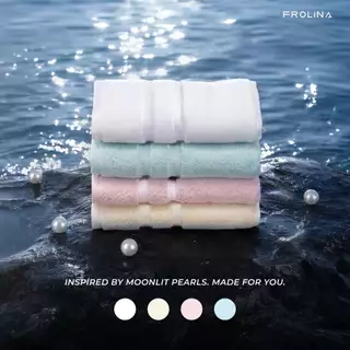 Frolina Finest Nano Pearl Luna Collection ผ้าขนหนูผลิตจากฝ้ายธรรมชาติผสานผงไข่มุก