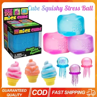 NeeDoh Nice Cube ของเล่นบีบคลายเครียดรูปทรงลูกบาศก์ นุ่มนิ่ม สกุชชี ความเครียดและความวิตกกังวล สําหรับเด็กผู้ใหญ่