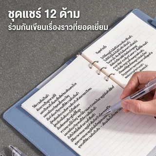 ปากกาเจล Deli รุ่น S128 ปากกาเจลหมึกดำ แบบกดเขียนลื่น หมึกดำ เส้นคมชัด ขนาด 0.5mm (1 แท่ง)