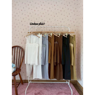 LindaaPlus-- ชุดเซ็ตเสื้อสายเดี่ยว+กางเกงขายาว 🍃 งานผ้าคอตตอนอย่างดี ใส่สบาย สายเดี่ยวแต่งลูกไม้ งานเรียบหรู ดูแพง