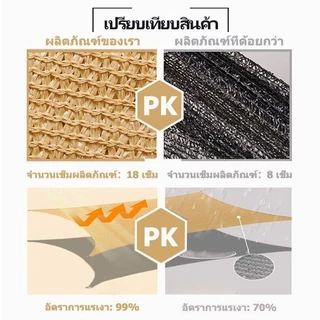 สแลนกรองแสง แผ่นตาข่ายกันสาด ผ้าใบกันฝน ผ้าใบกันแดด ใช้วัสดุ hdpe อัตราการแรเงา UV95% กันสาดมีให้เลือก
