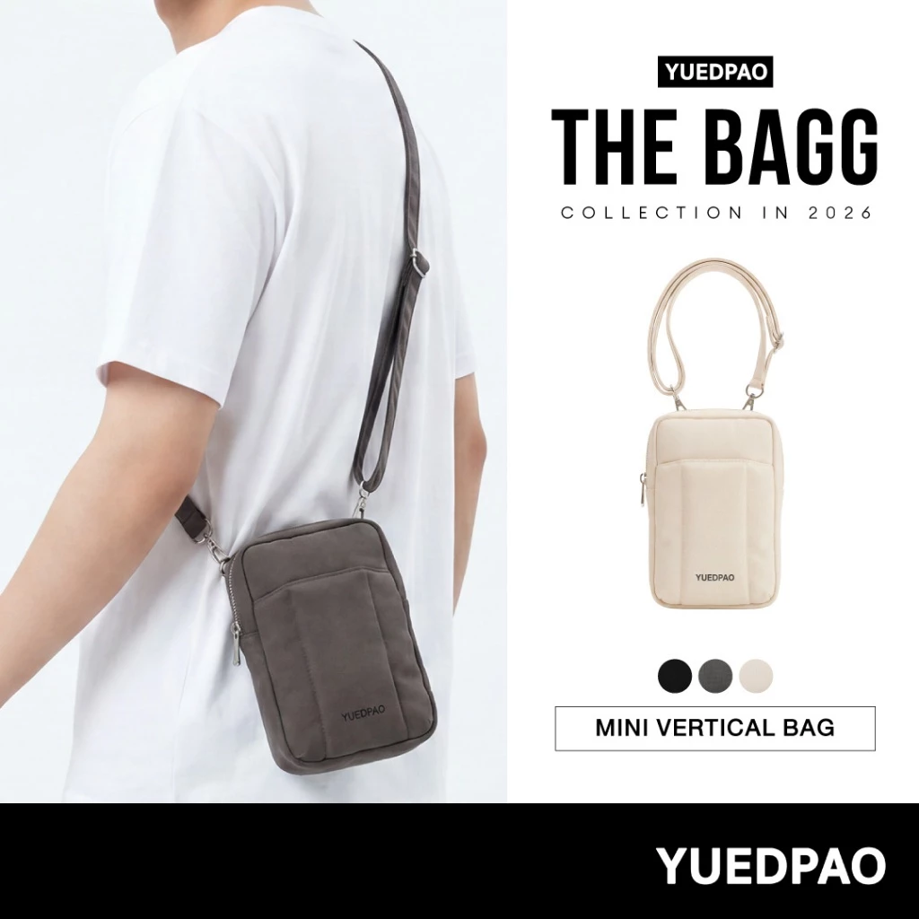 Yuedpao Mini Vertical Bag กระเป๋าสะพายข้าง ใส่มือถือได้ กระเป๋าอเนกประสงค์ ผ้าไนล่อนกันน้ำ