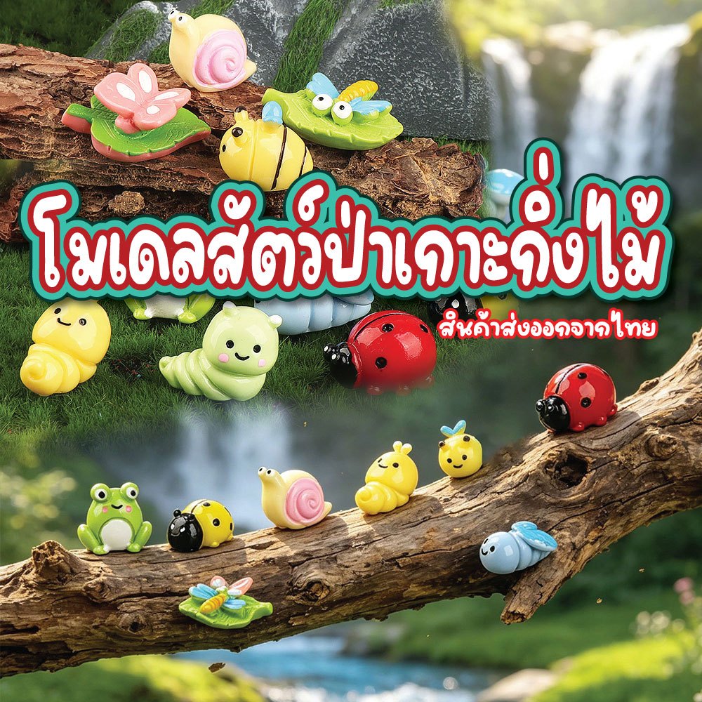 โมเดลสัตว์เกาะกิ่งไม้ สำหรับตกแต่งสวน บ้าน คอนโซลรถ อื่นๆ