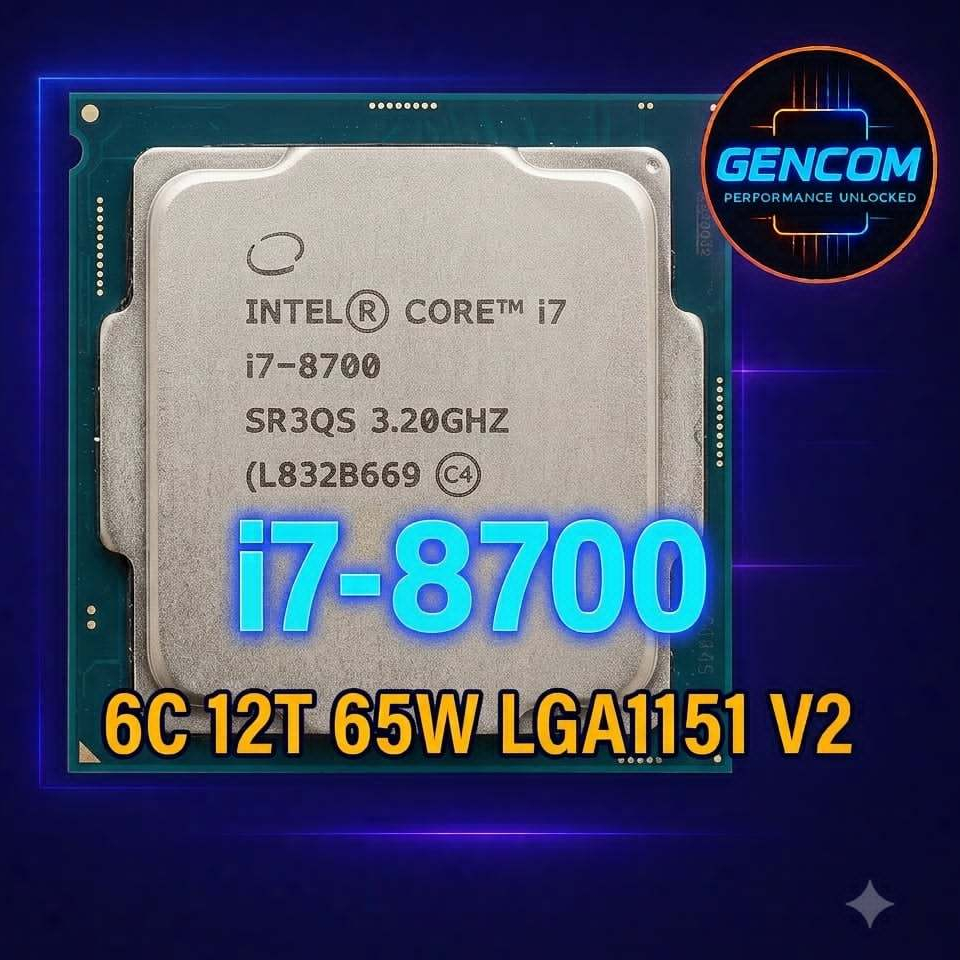 ซีพียู CPU Intel Core i7-8700 6คอ12เทรด LGA 1151v2 ฟรีซิลิโคน1ซอง i7 8700 USED