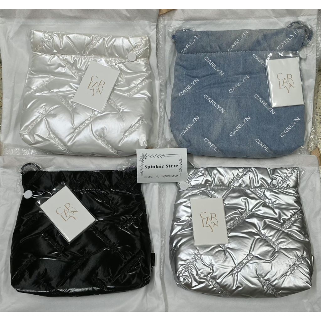 (สินค้าพร้อมส่ง!!!) Carlyn Twee Mini (Denim/White/Silver)นำเข้าจาก (ส่งแมสได้คะ )