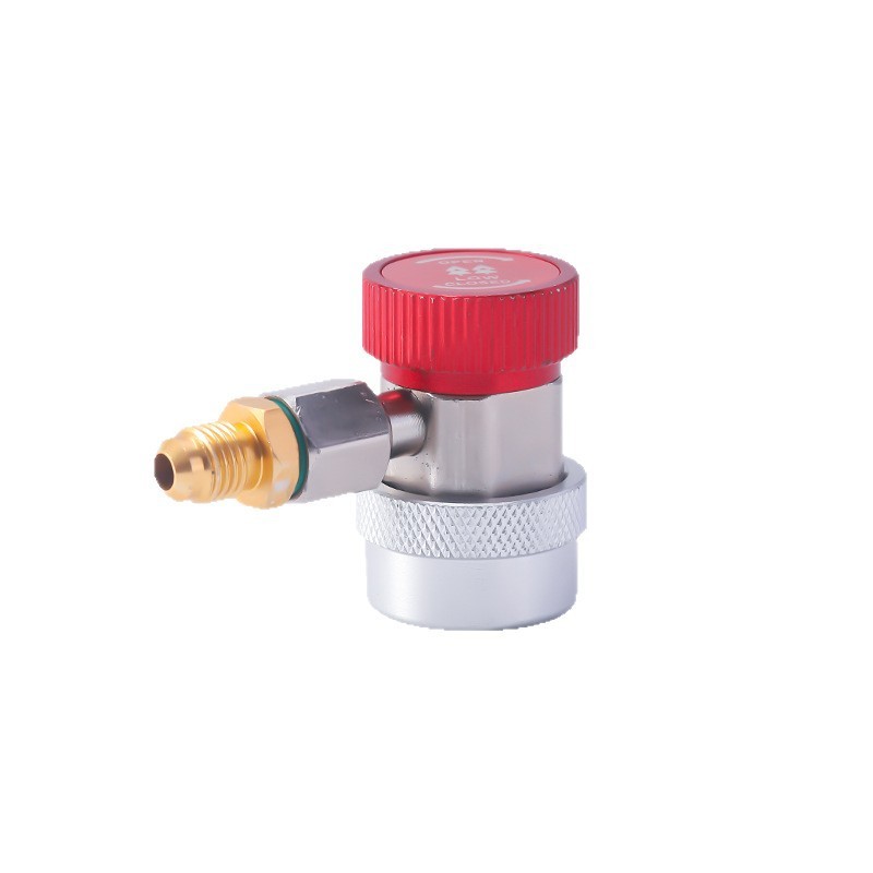คอปเปอร์ เติมน้ํายาแอร์ R134a (สีแดง) AC Coupler R-134a ฝั่ง High side เติมน้ำยาแอร์ R-134a