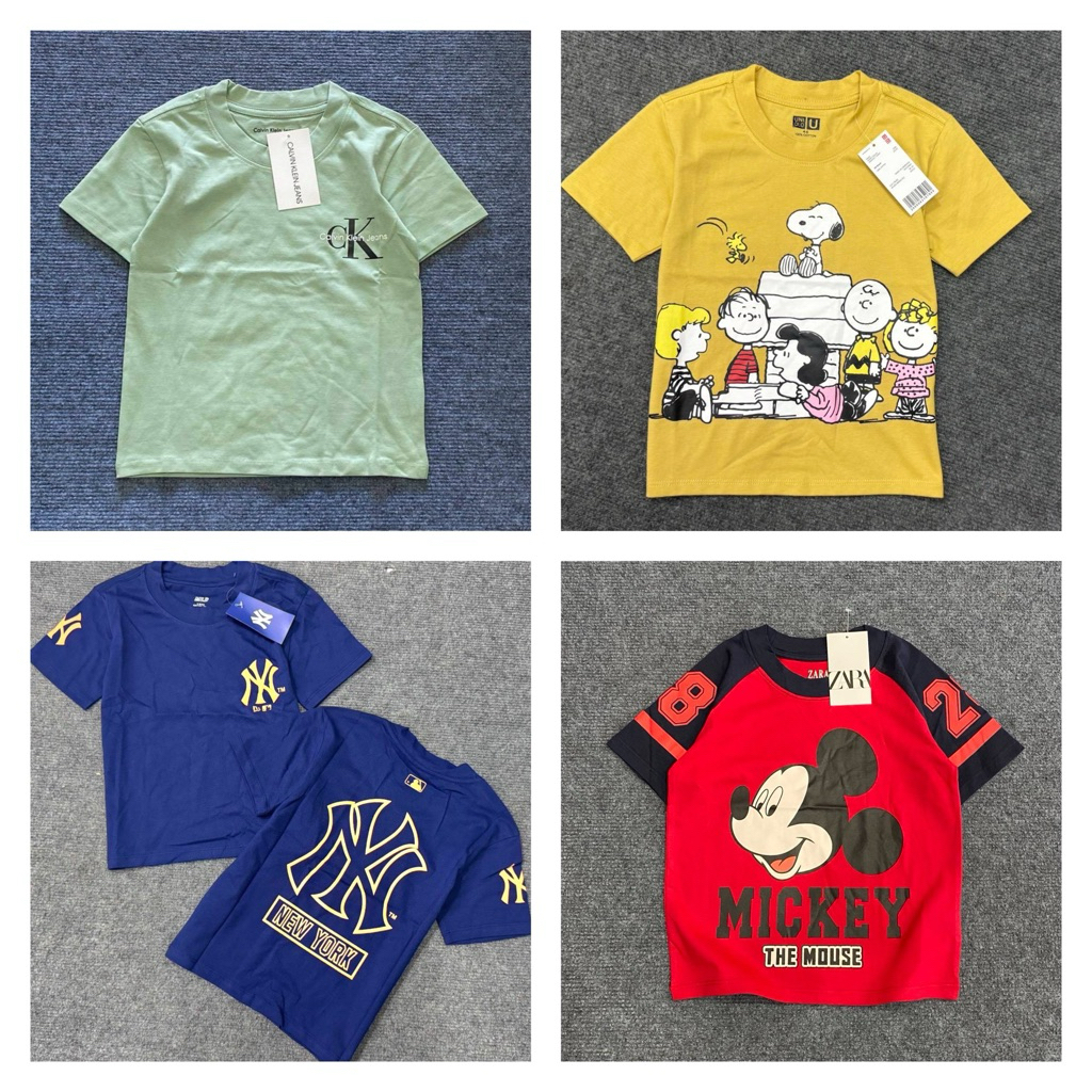เสื้อเด็ก คอกลมผ้าคอตตอน สกรีนสวย