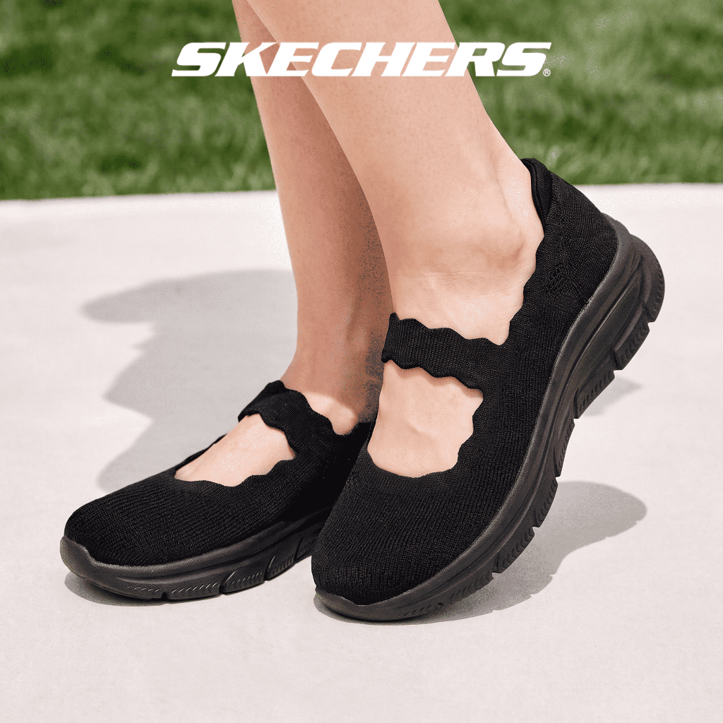 Skechers สเก็ตเชอร์ส รองเท้าผู้หญิง Women Modern Comfort Modern D'Lux Shoes - 158854-BBK  Memory Foam (latest)