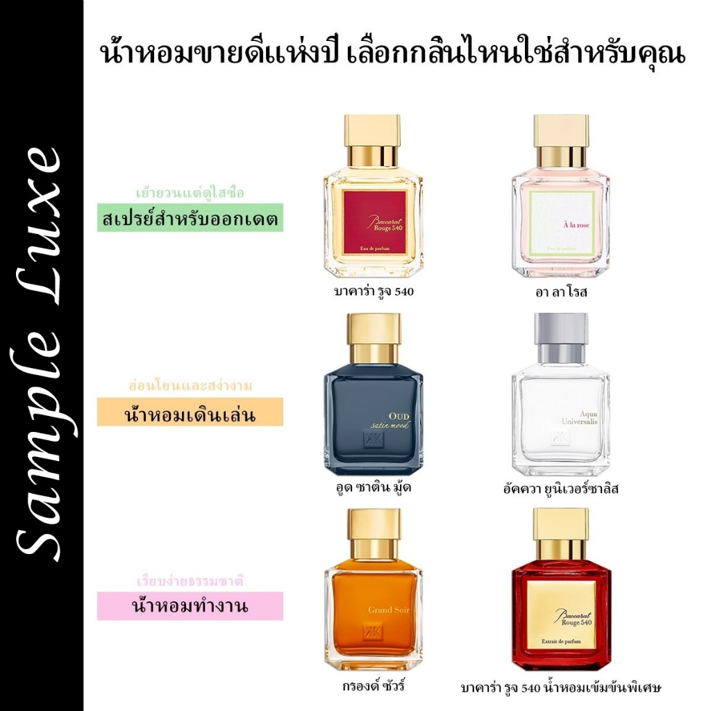 🚚พร้อมส่ง น้ำหอมขายดี✨ La Rose & Oud Satin Mood & Aqua Universalis EDP|EDT 2ml/5ml/10ml น้ําหอม unisex