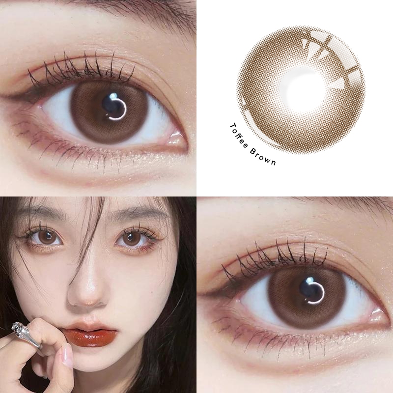 Brown eye Contact Lens 【 ซื้อ3คู่ แถม120ML-น้ำยาล้าง 】Midroo FDA approved คอนแทคเลนส์ Midroo Lens-14.0/14.2/14.5MM