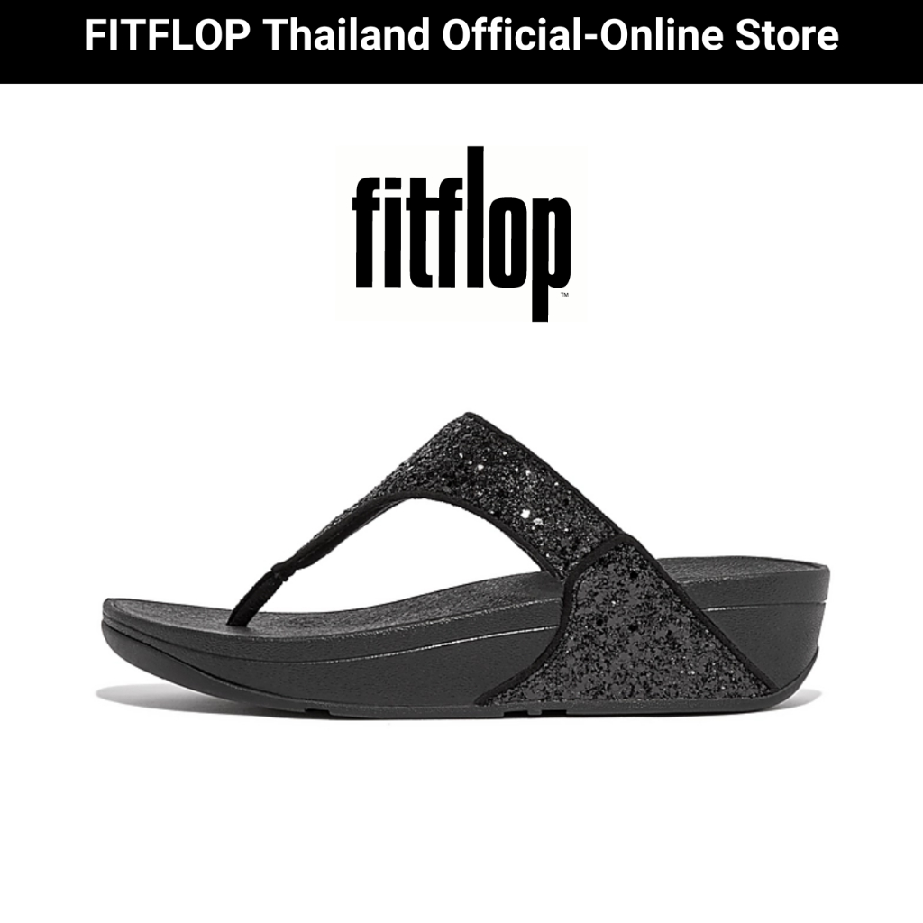 Fitflop official CRINKLED-SHIMMER รองเท้าfitflop ผู้หญิง แท้ แบรนด์ใหม่100%รองเท้าแตะแบบหูหนีบผู้หญิง Fitflop LULU