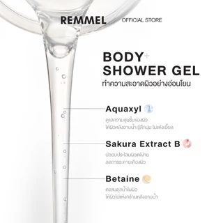 REMMEL BODY SHOWER GEL – เจลอาบน้ำ ยกระดับการอาบน้ำ กลิ่นหอมระดับ Fine Fragrance 450 ML