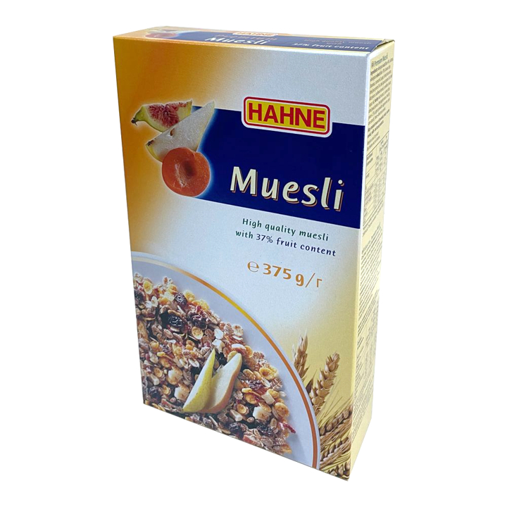 Hahne Premium Muesli Cereal Fruit ฮาทเน่ พรีเมี่ยม มูสลี่ ซีเรียลผลไม้ 375g.