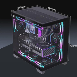 LOVINGCOOL A700 PC Caseเคสคอมพิวเตอร์ ตู้ปลา Panoramic View รองรับเมนบอร์ด ATX พัดลม 10 ตัว USB 3.0 กระจกนิรภัย Tempered