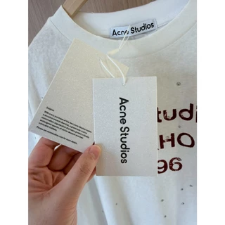 PP226 เสื้อ acne Oversized Diamond Crystals in white dusty