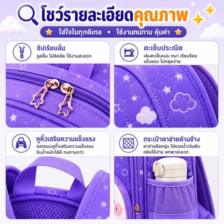 กระเป๋าเป้สะพายหลังเด็ก กันน้ำ กระเป๋าเป้สะพายหลังสัตว์น่ารัก สาวและเด็กชายที่มีสีสัน กระเป๋าโรงเรียนเกรด 1-3