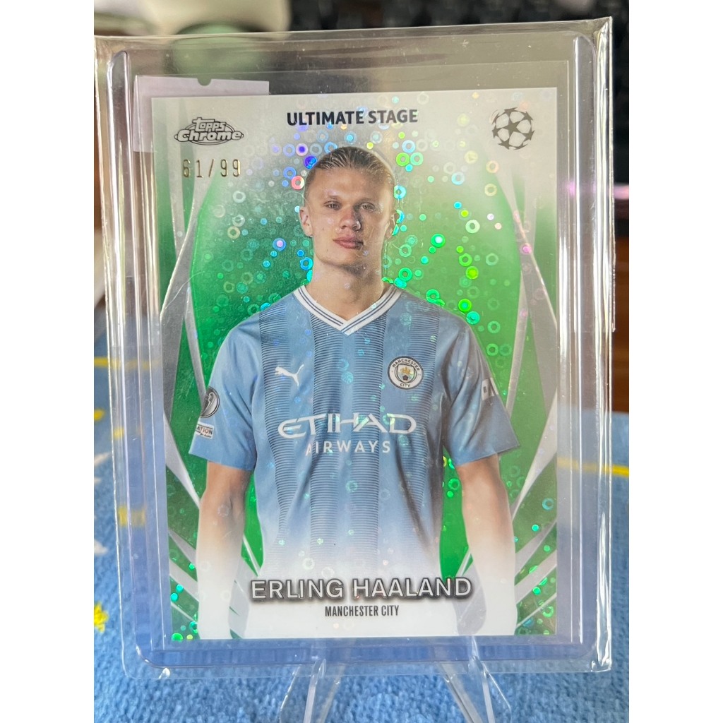 การ์ดสะสม Topps Chrome UEFA Club Competitions 2023-24 Erling Haaland 61/99