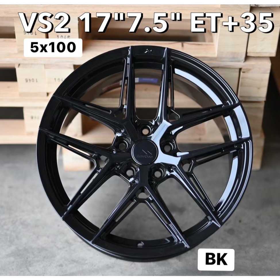 EmotionR Wheel VS2 ขอบ 17x7.5" 5รู100 ET+35 มี 2 สี BK / SMB