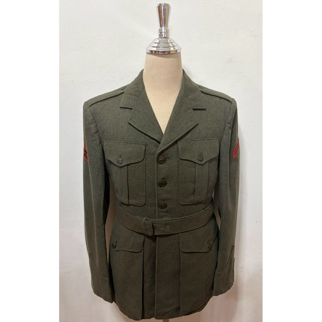No.242 Vintage WWII USMC Winter Service Jacket Uniform 40s 🇺🇸🇺🇸เสื้อสูทเครื่องแบบฤดูหนาวนาวิกโยธินสห