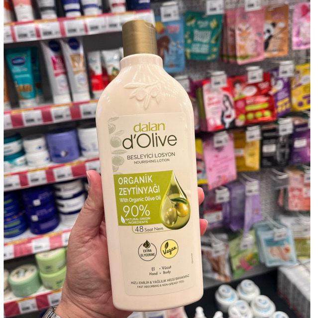 โลชั่นทาผิว Dalan d’olive 400mlแพ็คเก็จใหม่ไม่ใช่หัวปั้มส่วนผสมน้ำมันมะกอก จากตุรกีแพ็คเก็จใหม่