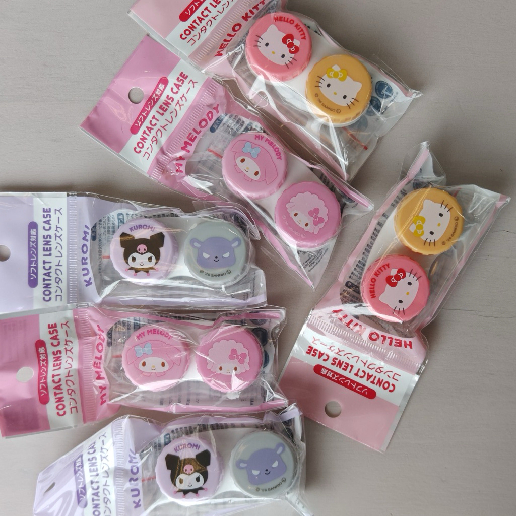 A20🇯🇵 (มีหลายลาย!!) ตลับใส่คอนแทคเลนส์ contact lens case ลายPocchaco Sanrio Marieมารี แมวเหมียวพเนจร ลิขสิทธิ์แท้จาก🇯🇵🇯🇵