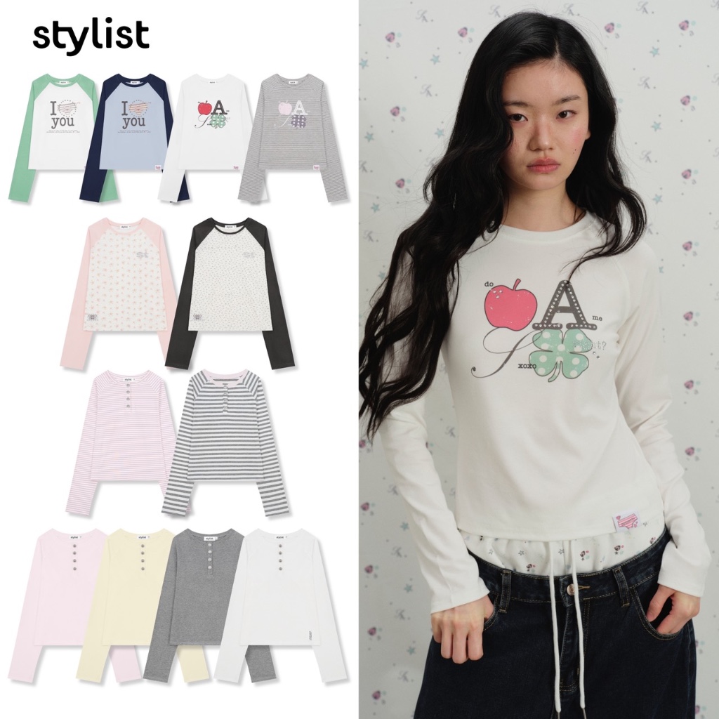(ลด30% สูงสุด1,000) STYLIST - Alie LongSleeve STY -006 เสื้อแขนยาวทูโทน